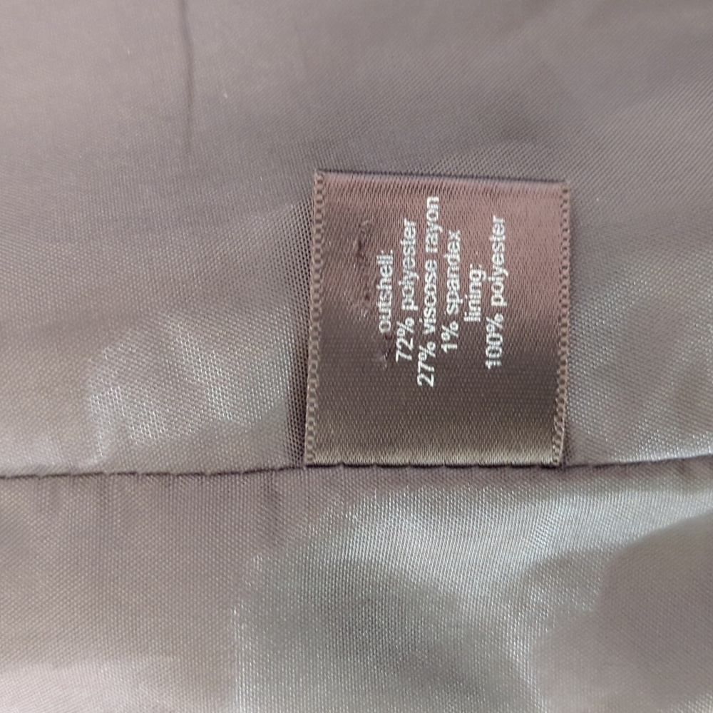 The Limited Brown Puff Sleeve Herringbone Tweed Tailored Suit Jacket Size Large - Picture 7 of 7
